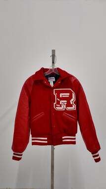 Meca Recognition Apparel & Awards Varsity Letterman Jacket – Red/White (Size XS)